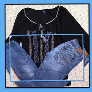 AMERICAN EAGLE WOMENS DENIM LOW RISE JEAN 2